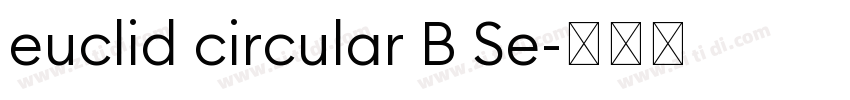 euclid circular B Se字体转换